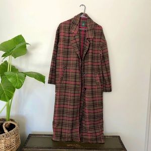 Wild Fable Oversize Plaid Trench Coat